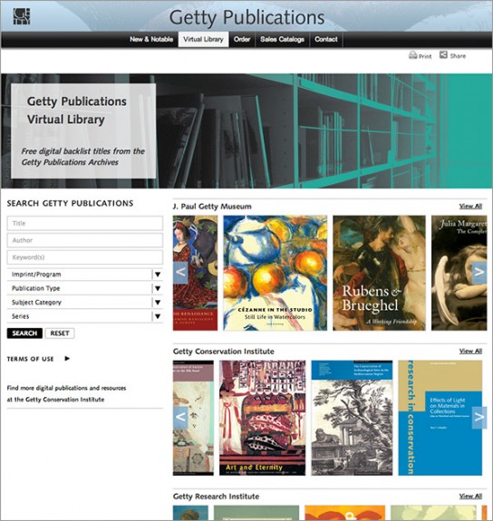 Getty virtual library_screencap