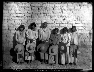 AMHN Tepehuan men with hats Lajas Durango 1893