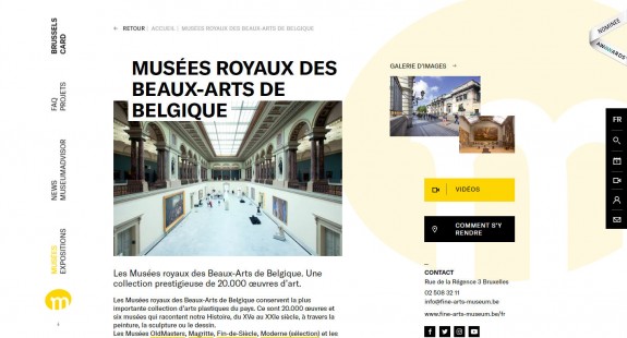 Capture d'écran de la fiche des Musées royaux des Beaux-Arts de Belgique ©Conseil bruxellois des Musées