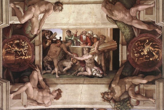 chapelle sixtine Michelangelo,_Sacrifice_of_Noah_00 wikipedia