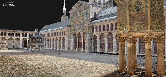 Relevé 3D de la mosquée des Omeyyades (8e siècle), à Damas, en Syrie (c) Iconem