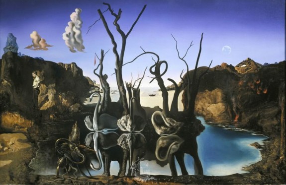 "Cygnes reflétant des éléphants" (1937) (c) Fundacio Gala Salvador Dali 