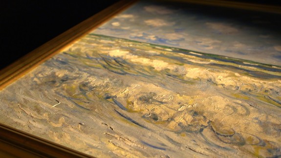 Détail de la reproduction de "La mer agitée" de Monet par Verus Art (c) Verus Art